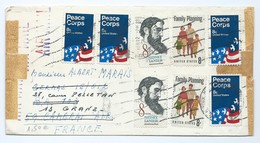 3134 Lettre Cover USA Air Mail 1972 Peace Corps Sidney Lanier Family Planning Cambrai Grans NPAI Bechait Glen Cove - Postal History