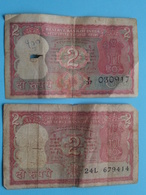 2 X TWO RUPEES : F37 030917 ( Reserve Ban Of India ) ! - India