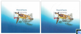 Indonesia Stamps 2014, Marine, Flora & Fauna, Tutle, Perforated And Non-perforated, MSs - Indonesia
