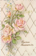 Anniversaire : Heureux Anniversaire : Fleurs - Roses ( Illustrateur à Définir ) Glaçée - Geburtstag