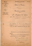 VP14.882 - MILITARIA - PARIS X PAU 1901 - Lettre Du Ministère De La Guerre Relative Au Soldat FROUSSARD Médecin à PARIS - Documenti