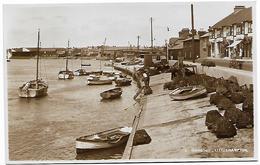 Real Photo Postcard, Littlehampton Harbour, Shops, Boats, Seaside. - Arundel