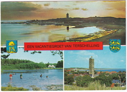 Een Vacantiegroet Van Terschelling -  2x Vuurtoren 'Brandaris'  - (Holland) - Terschelling