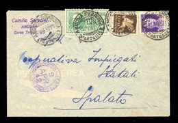 Italy - Letter Sent From Ancona To Spalato 03.04. 1942. Arrival On The Back / 2 Scans - Autres