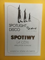 8734 - Spotiwy Spotligth Disco St-Moritz Suisse Vin La Côte Petite étiquette - Musique