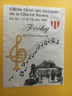 8744 - 63e Giron Des Musiques De La Côte-Est Renens 1989 Suisse Féchy - Musica