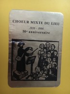 8753 - Choeur Mixte Du Lieu 50e 1936-1986  Suisse Fendant Pétillant Sans Culotte (déchirure) - Musica