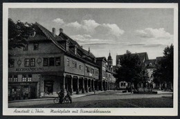 0065 - Arnstadt - Markt Marktplatz Mit Bismarck Brunnen - Feldpost 2. WW WK - Richard Schenker - Arnstadt