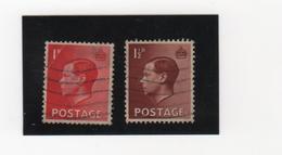 GRANDE-BRETAGNE     1936  Y.T. N° 206  207  Oblitéré - Used Stamps