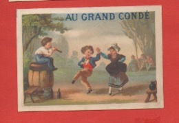 Au Grand Condé, Rare Chromo Lith. Baster & Vieillemard, Similaire Au Bon Marché, BV-4, Fêtes Populaires, Danse, Musique - Otros & Sin Clasificación