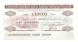 1976 - Italia - Istituto Centrale Delle Banche Popolari Italiane - CONAD - Coop. Mercurio S.c.r.l. ---- - [10] Assegni E Miniassegni