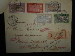 Togo Lettre Recommandee De Lome 1931 Pour Tokio - Cartas & Documentos