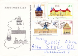 1968, DDR, "Bedeutende Bauwerke", Kompletter Satz, FDC, Echt Gelaufen, Ersttagsbrief - 1950-1970