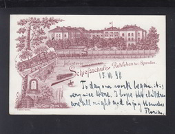 Dt. Reich Litho-AK Infanterie Schießschule Ruhleben Spandau 1898 - Spandau