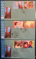 Nations Unies FDC - Premier Jour - Lot De 3 FDC - Thématique Ecosoc - 2009 - Collections, Lots & Séries