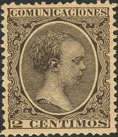 **214. 1889. 2 Cts Negro. Excelente Centraje. MAGNIFICO. - Other & Unclassified