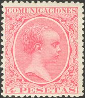 *227. 1889. 4 Pts Rosa. Muy Bien Centrado. MAGNIFICO. Cert. GRAUS. - Sonstige & Ohne Zuordnung