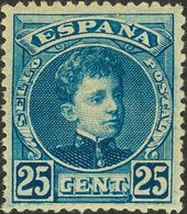 *248. 1901. 25 Cts Azul. Excelente Centraje. MAGNIFICO. - Autres & Non Classés