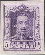 **311ecs. 1922. 5 Cts Violeta. ERROR DE COLOR Y SIN DENTAR. MAGNIFICO. - Autres & Non Classés