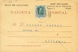 Sobre 315. 1929. 15 Cts Azul Gris Sobre Un 4 Ctvos Sobre Tarjeta Entero Postal De Cuba, Con Membrete Del Comerciante Fil - Autres & Non Classés