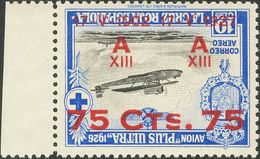 **388hi, 389hi. 1927. 75 Cts Sobre 5 Cts Negro Y 75 Cts Sobre 10 Cts Azul. Variedad SOBRECARGA INVERTIDA. MAGNIFICO. Edi - Other & Unclassified