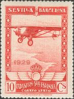 **/*448/53ccp. 1929. Serie Completa, Cuatro Valores (el 50 Cts Con Fijasellos). Variedad CAMBIOS DE COLOR Y DENTADO 13¾. - Other & Unclassified