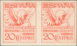 *676s(2). 1932. 20 Cts Rosa Rojo, Pareja. SIN DENTAR. MAGNIFICA Y RARISIMA. Cert. CEM. Edifil 2018: 1.720 Euros - Autres & Non Classés