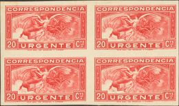 **679s(4). 1933. 20 Cts Carmín, Bloque De Cuatro. SIN DENTAR. MAGNIFICO. Edifil 2018: +248 Euros - Other & Unclassified