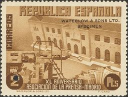 *695/10MTcc. 1936. Serie Completa, Seis Valores (a Falta Del 1 Pts). Variedad CAMBIOS DE COLOR Y Sobrecarga WATERLOW AND - Other & Unclassified