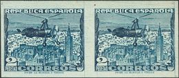 **769s(2). 1938. 2 Pts Azul, Pareja. SIN DENTAR. MAGNIFICO. Edifil 2018: +174 Euros - Other & Unclassified