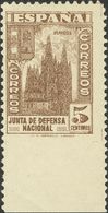 **804smz. 1936. 5 Cts Castaño. SIN DENTAR EN MARGEN INFERIOR. MAGNIFICO. Edifil 2016: +34 Euros - Autres & Non Classés