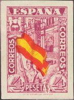 *812s. 1936. 4 Pts Multicolor. SIN DENTAR. MAGNIFICO. Edifil 2015: 130 Euros - Autres & Non Classés