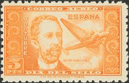 **983cca. 1944. 5 Pts Naranja. CAMBIO DE COLOR. MAGNIFICO. - Autres & Non Classés