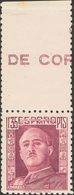 **1001cc. 1946. 1'35 Pts Magenta, Borde De Hoja. Variedad CAMBIO DE COLOR. MAGNIFICO. Edifil 2015: 210 Euros - Autres & Non Classés