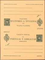 **EP44. 1903. 5 Cts + 5 Cts Verde Azul Sobre Tarjeta Entero Postal De Ida Y Vuelta (sin Plegar). MAGNIFICA. (Láiz 2006,  - Autres & Non Classés