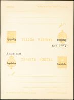 **EP64. 1931. 10 Cts + 15 Cts Amarillo Sobre Tarjeta Entero Postal De Ida Y Vuelta (sin Doblar). MAGNIFICA Y RARA. (Laíz - Other & Unclassified