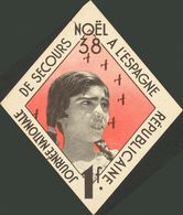 (*). 1938. 1 Franco Negro, Gris Y Rojo. JOURNEE NATIONALE DE SECOURS A L'ESPAGNE REPUBLICAINE. MAGNIFICA Y EXTRAORDINARI - Sonstige & Ohne Zuordnung