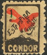 *. (1936ca). 1 Cts Negro, Rojo Y Verde. ESTAMPILLA DE CANJE, CONDOR. MAGNIFICA Y MUY RARA, NO CATALOGADA EN GUILLAMON. - Autres & Non Classés