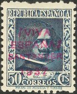 *. 1937. 45 Cts Carmín Y 50 Cts Azul. Sobrecarga ¡VIVA / ESPAÑA! / SANTANDER / 1937, De Iniciativa Privada. BONITOS Y RA - Other & Unclassified