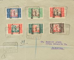 Sobre NE1/6. 1937. Serie Completa NO EMITIDA, Excepto El 2 Pts Y 5 Pts. Carta Filatélica Certificada De ALTEA A BARCELON - Sonstige & Ohne Zuordnung