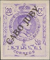 *21s. 1922. 20 Cts Violeta. SIN DENTAR. MAGNIFICO Y MUY RARO. Edifil 2018: 450 Euros - Sonstige & Ohne Zuordnung