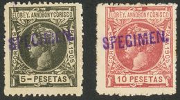 *19/34M. 1905. Serie Completa (el 10 Cts Diente Corto, Graus Ni Siquiera Menciona El Defecto). Sobrecarga SPECIMEN En Vi - Other & Unclassified