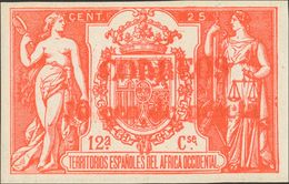 *50Ga. 1909. 10 Cts Sobre 25 Cts Rojo. Variedad CAMBIO DE COLOR EN LA SOBRECARGA, En Rojo. MAGNIFICO. Edifil 2013: 183 E - Sonstige & Ohne Zuordnung