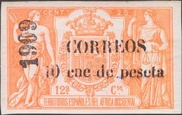 *50Ghe. 1909. 10 Cts Sobre 25 Cts Naranja. Variedad "CNE" EN LUGAR DE "CEN". MAGNIFICO. Edifil 2018: 170 Euros - Altri & Non Classificati