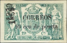 *50Hhh. 1909. 10 Cts Sobre 50 Cts Verde. Variedad DOBLE SOBRECARGA "1909". MAGNIFICO. Edifil 2018: 96 Euros - Otros & Sin Clasificación