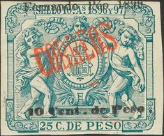 *47F. 1899. 10 Ctvos Sobre 25 Ctvos Verde. MAGNIFICO. Edifil 2018: 115 Euros - Otros & Sin Clasificación