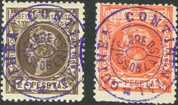 *42A/N. 1905. Serie Corta (hasta El 3 Pts Rojo). Sobrecarga GUINEA CONTINENTAL / CORREOS / ASSOBLA, En Violeta. MAGNIFIC - Autres & Non Classés