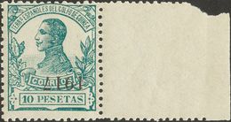 **113/23hi. 1917. Serie Completa, Once Valores, Borde De Hoja. Variedad SOBRECARGA INVERTIDA. MAGNIFICA Y RARA. Edifil 2 - Other & Unclassified