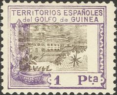 *176ei. 1924. 1 Pts Violeta Y Negro. Variedad CENTRO INVERTIDO. MAGNIFICO. Edifil 2012: 420 Euros - Autres & Non Classés