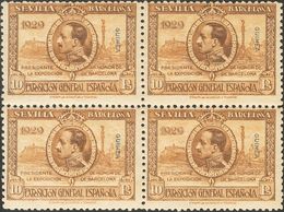 **191/01(4). 1929. Serie Completa, Bloque De Cuatro. MAGNIFICO. Edifil 2018: +640 Euros - Other & Unclassified